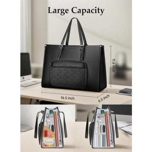 MATEIN 15.6 Inch Laptop Tote Bag with Insulated Lunch Compartment for Women