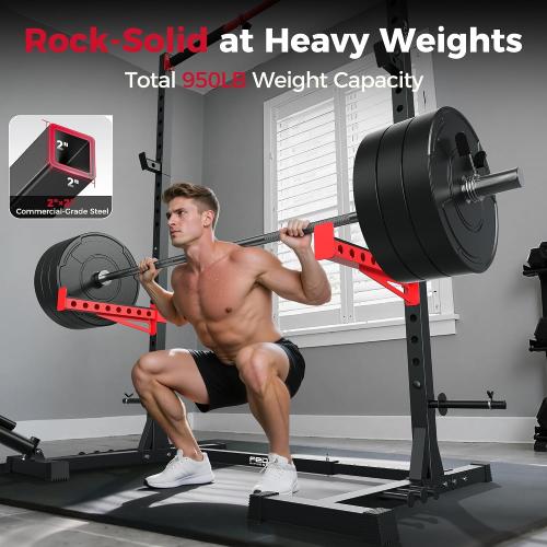 FLYBIRD SR1 Squat Rack, Adjustable Power Rack for 6FT/7FT Barbells
