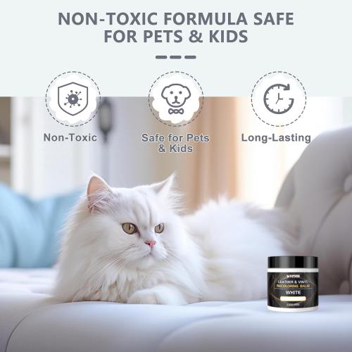 Leather Recoloring Balm with 100ml Mink Oil Conditioner | Black Repair Kit, Dye & Color Restorer for Furniture, Sofa, Car Seats, Bags | Restore Faded & Scratched Surfaces