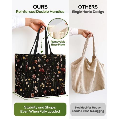 Miss Adola Extra Large Canvas Grocery Tote Bag