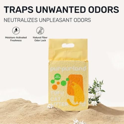 1 PACKAGE‼️‼️PURPURLAND Tofu Cat Litter Clumping Unscented