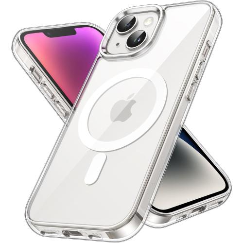 JETech Magnetic Case for iPhone 14, Clear