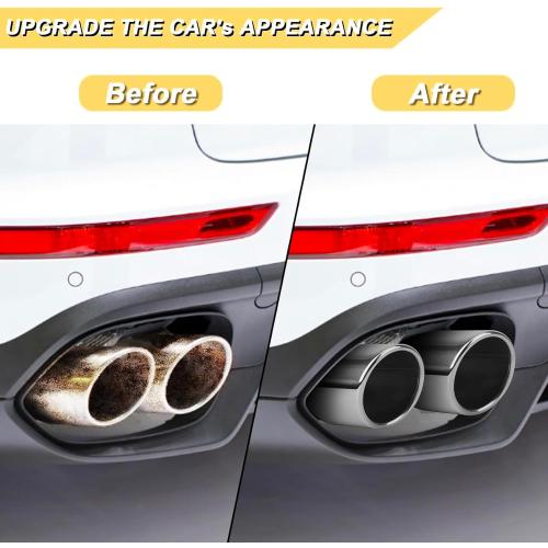 Vurkcy 4 inch Inlet Exhaust Tip, 6 Outlet 12 Overall Length