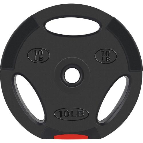 Signature Fitness Vinyl Standard Plate Weight Plate for Strength Training and Weightlifting,