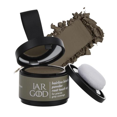 Hairline Concealing Powder for Instant Gray Coverage and Highlights for Women & Men (0.14 Ounce (Pack of 1), Medium Brown)