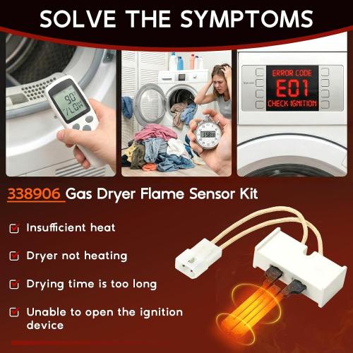 Gas Dryer Repair Kit Includes 279311 Dryer Igniter Kit for Whirlpool