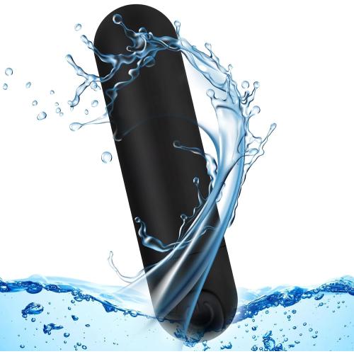 Kverg Handheld Electric Back Massager - Mini Waterproof&Rechargeable Handheld Deep Tissue Neck Black
