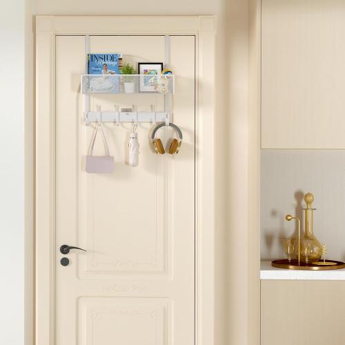 LUCYCAZ Over The Door Hooks Organizer, Door Hanger Storage with Coat Hooks