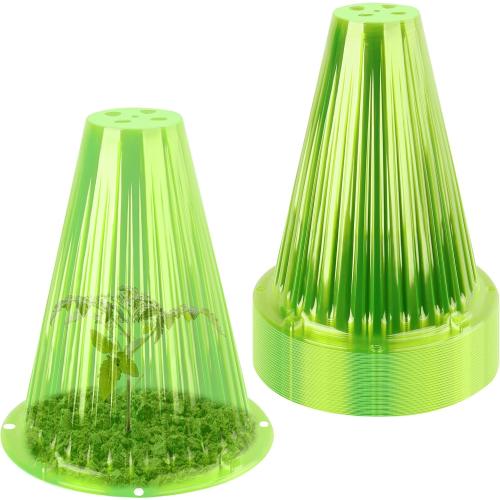 30 Pack Garden Cloches for Plants, Reusable Bell Plant Cover | Plant Covers Protectors from Animals Snails Birds Chickens Insect, 9.18 H X 7.56 D (Green)