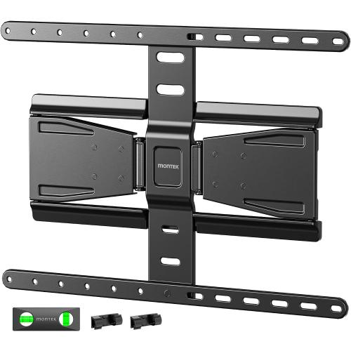 monTEK 0.77 Ultra Slim TV Wall Mount for 43-90 Inch TVs, Swivel & Tilt & Leveling & Extension Wall Mount TV Bracket with Articulating Dual Arms, Low Profile Full Motion tv Mount, 4X Weight Tested