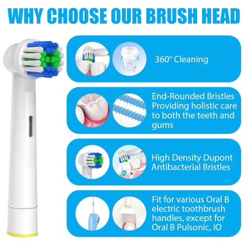 Replacement Toothbrush Heads Compatible with Oral B Braun, 12 Pcs Professional Electric Toothbrush Brush Heads Compatible with Oral B Replacement Heads Refill 7000/Pro 1000/9600/500/3000