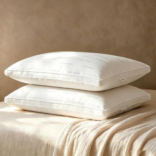 Calvin Klein Luxury Hotel Pillows Queen Size Set of 2 Medium Soft