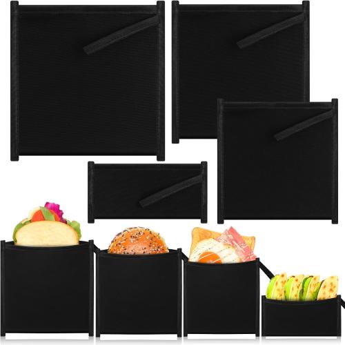 Reallnaive 4 Set Insulated Sandwich Bags, 4 Sizes, Casual Design