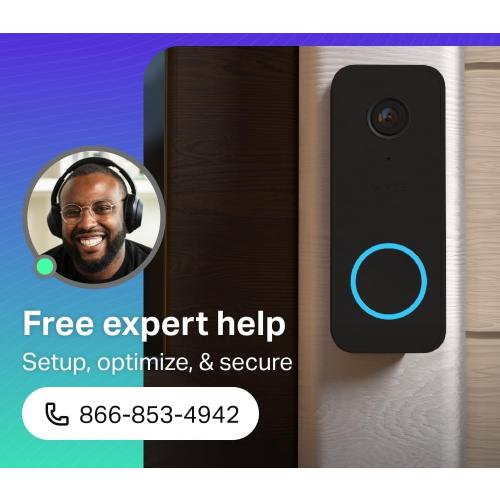 WYZE Wired Doorbell Camera v2(existing doorbell Wiring Required), 2K Security Video Doorbell, Color Night Vision, 2-Way Audio, Package Monitor, Works with Alexa & Google Assistant. Free Expert Setup