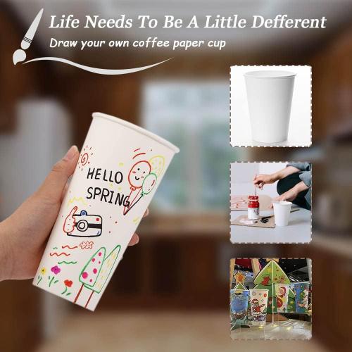 Lamosi 300 Pack Paper Cups 8 oz, Disposable Coffee Cups, Paper Coffee Cups