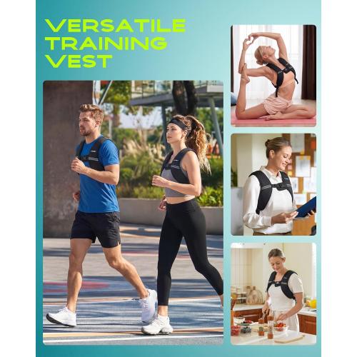Weighted Vest for Women Men, Soft Iron, Reflective Strips