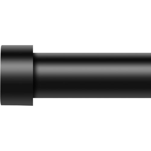 VOIIY Curtain Rods for Windows 48 to 84 Inch(4-7 Feet),Black 1'' Diameter Drapery Rods with End Cap Style Design,Modern Adjustable Heavy Duty Curtain Rod,Size:36''-88''