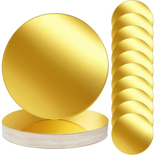 Cedilis 100PCS Disposable Gold Paper Charger Plate, 13 Round Gold Placemats for for Elegant Table Decor, Perfect for Weddings, Holiday Parties, Receptions
