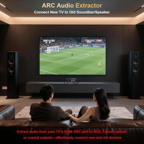 HDMI ARC Audio Extractor 192KHz HDMI ARC to RCA Audio Converter