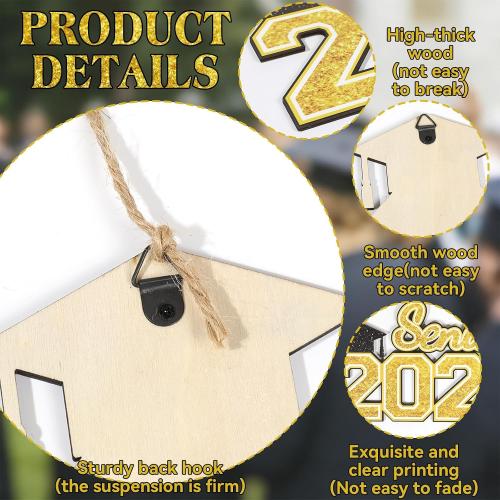 Senior 2026 Sign Wooden Graduation Decorations Gold Graduation Hanging Decor 2026 Grad Letter Sign Wooden Photo Booth Prop for Senior Night High College School Celebration Grad Party Supplies(red ♥️)