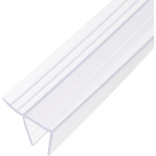 uxcell Shower Door Side Seal, F-Type Shower Door Sweep for 1/2 Glass 130 Long Silicone Frameless Glass Door Seal Strip, Stop Shower Leaks, Clear
