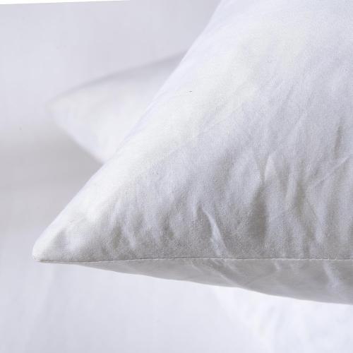 ‼️does have mild stains ‼️basic home® Hotel-Style 20x20 Goose Feather Pillow Insert for Sofa & Bed - 100% Odorless & Plump Cushion Filler - 233TC Cotton with Inner Liner to Prevent Poking (20x20 Inch)