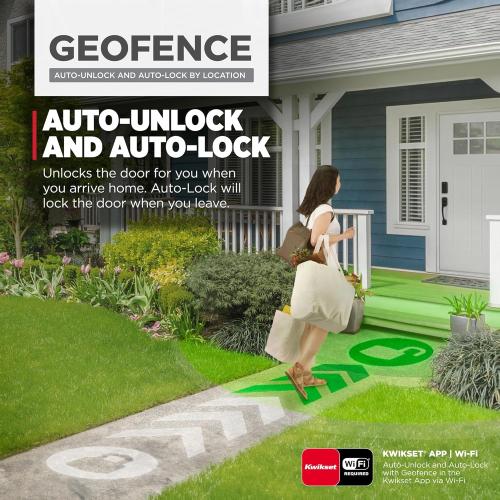 Kwikset Halo Wi-Fi Smart Lock, Keyless Entry Door Deadbolt, Geofence Auto-Unlock, Grade AAA Certified, No Hub Required Easy Install, Satin Nickel Lifetime Finish Warranty, Touchscreen