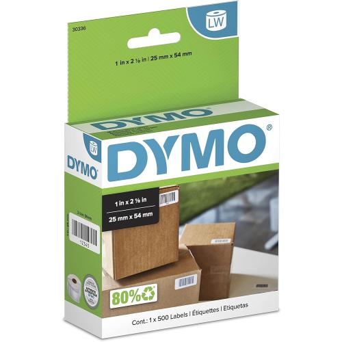 DYMO Authentic LW Multi-Purpose Labels, For LabelWriter Printers, Great for Barcodes, 1 x 2-1/8, 1 Roll of 500