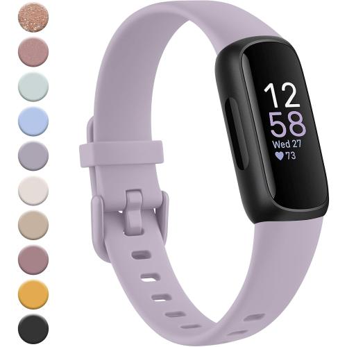 Meliya for Fitbit Inspire 3 Bands Women Men, Soft Silicone Adjustable Wristband Replacement Sport Straps Compatible with Fitbit Inspire 3 Fitness Tracker