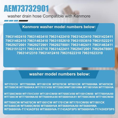 AEM73732901 Washer Drain Hose Assembly for LG/Kenmore Washing Machine