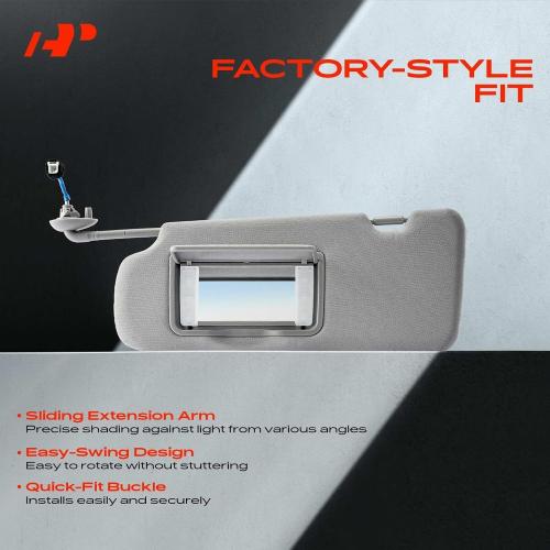 A-Premium Left Driver Side Sun Visor