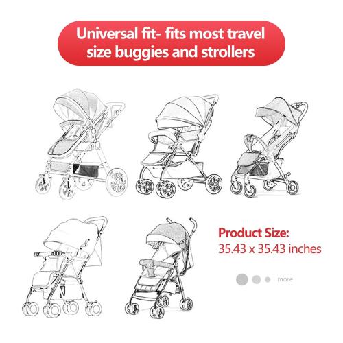 Sun Shade for Baby Strollers (0-6m), UV Sun and Sleep Shade Universal Fit for Baby Travel Size Strollers, Blackout Stroller Cover, Breathable and Stops 99% of The Sun's Rays (UPF50 ) Black