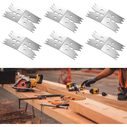 6PCS Stainless Steel Clamping Dogs, Bench Dog Hold Down Clamps, Workshop Clamps for Router Sled, CNC, Panel Flattening (4.3x2 inch)