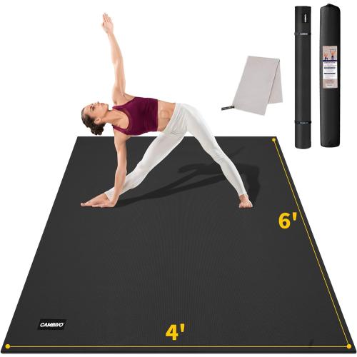 CAMBIVO Yoga Mat for Women and Men, Extra Long and Wide Exercise Mat(72x48/84x30), Large Non Slip Workout Mat for Yoga, Pilates, Fitness, Barefoot Workouts, Home Gym Studio