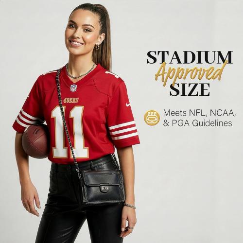 Clear Crossbody Purse for Women, RFID Wallet, Stadium Approved Clear Bag