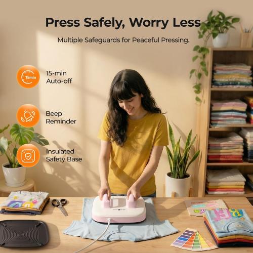 HTVRONT Heat Press Machine for T Shirts with Pressure Display, 10X10