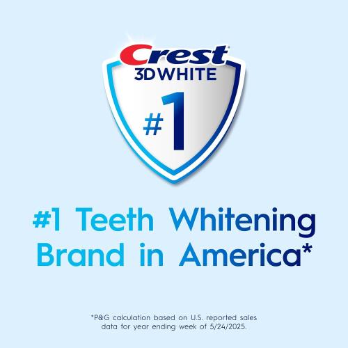 Crest 3D White Deep Stain Remover Brilliant White Toothpaste, 3.1 oz (Pack of 2), Whiter Teeth in 1 Day, Enamel Safe Fluoride Toothpaste for Fast Stain Removal and Prevention