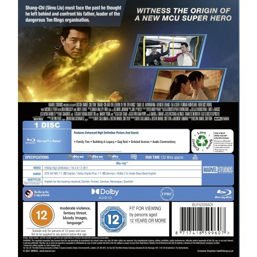 Marvel Studios Shang-Chi and the Legend of the Ten Rings Blu-ray [2021] [Region Free]