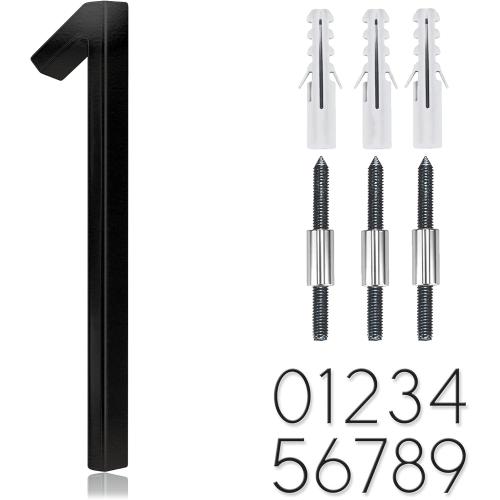 5 Stainless Steel Floating House Number, Metal Modern House Numbers (1)