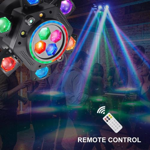 Moving Head DJ Lights, 150W LED Stage Lights 5-in-1 with Remote