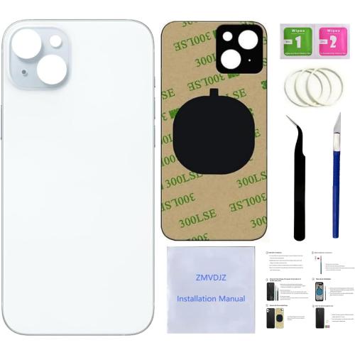 15 Back Glass Replacement for iPhone 15 Back Cover Glass (Blue, 6.1 Inches) with Pre-Installed Tape  Installation Instruction   Repair Tools (Blue)