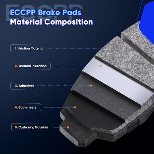 Brake Pads ECCPP D1273 Front Ceramic Brake Pads Kits For Jeep For Wrangler