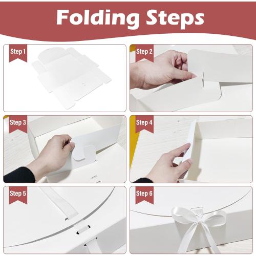 BoShahai 10 PCS White Gift Boxes with Lids 10.6x7.8x3.1 Inch Proposal box
