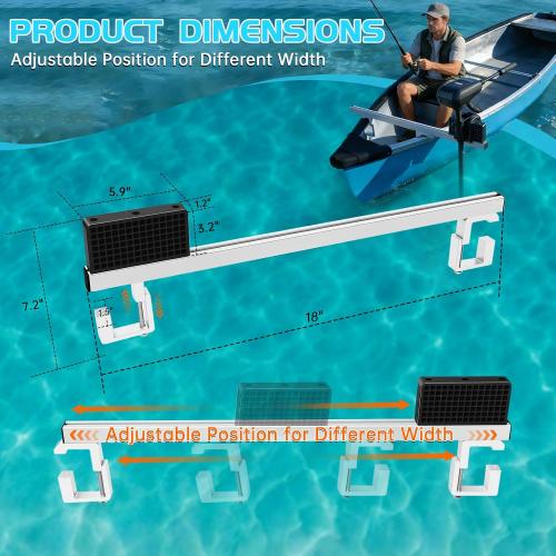 (Missing mount)  hCanoe Trolling Motor Mount Bracket & Fishing Accessories Mount Platform for Canoe (Single Bracket(C-Type Fixtures Installation))
