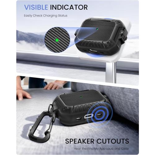 MOBOSI for AirPods Pro 3 Case, Secure Lock, Black