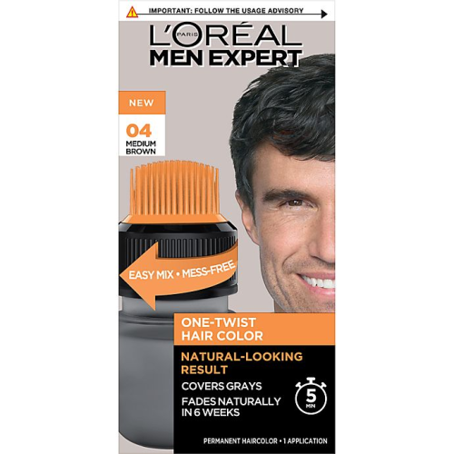 L'Oréal® Paris Men's Expert One-Twist Permanent Hair Color in Medium Brown