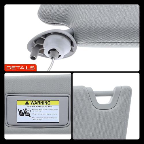 A-Premium Left Driver Side Sun Visor