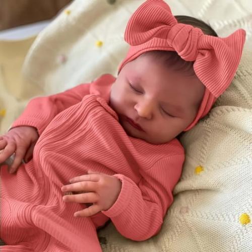20 Inch Laura Lifelike Soft Cloth Body Reborn Baby Doll - Realistic Hand Painted Facial Features Real Baby Doll - Gift for Kids Age 3