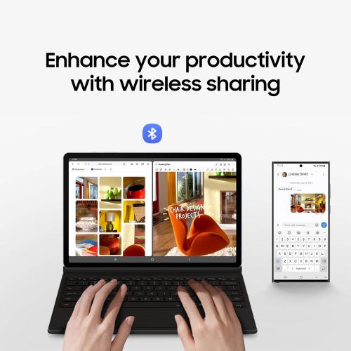 SAMSUNG Galaxy Tab S10  Book Cover Keyboard AI Key, Detachable Platform, PC-Like Experience, Adjustable Viewing Angles, Wireless Keyboard Sharing, US Version, Black