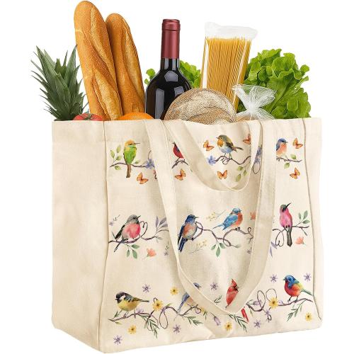 Miss Adola Cute Extra Large Canvas Grocery Tote Bag
